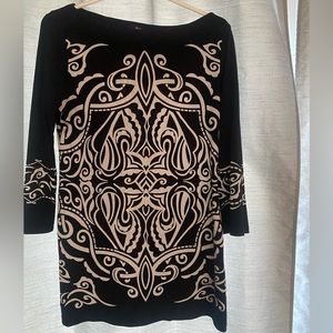 Style & Co. Polyester black and white top
